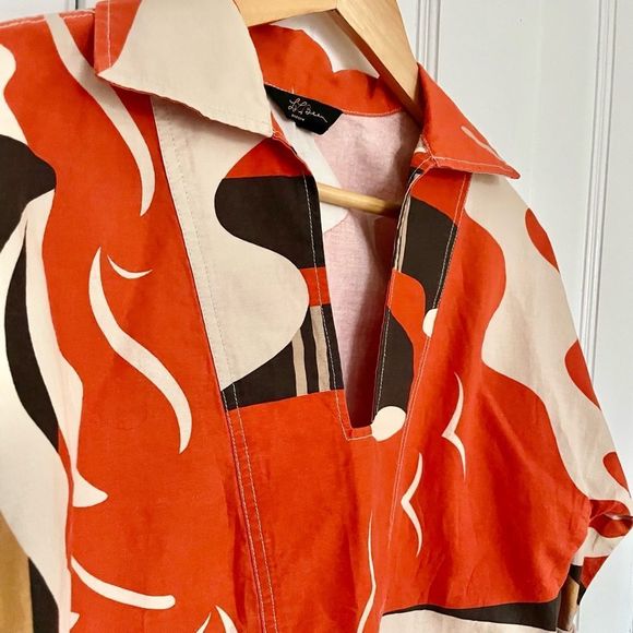 Vintage LL Bean Signature, Retro Ship Motif Tunic, XS V-Neck - Picture 2 of 8